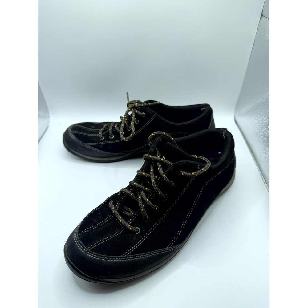 L.L.Bean BeanSport 277619 Womens 9 M Sneaker Black Suede Low Top Hiking Shoes